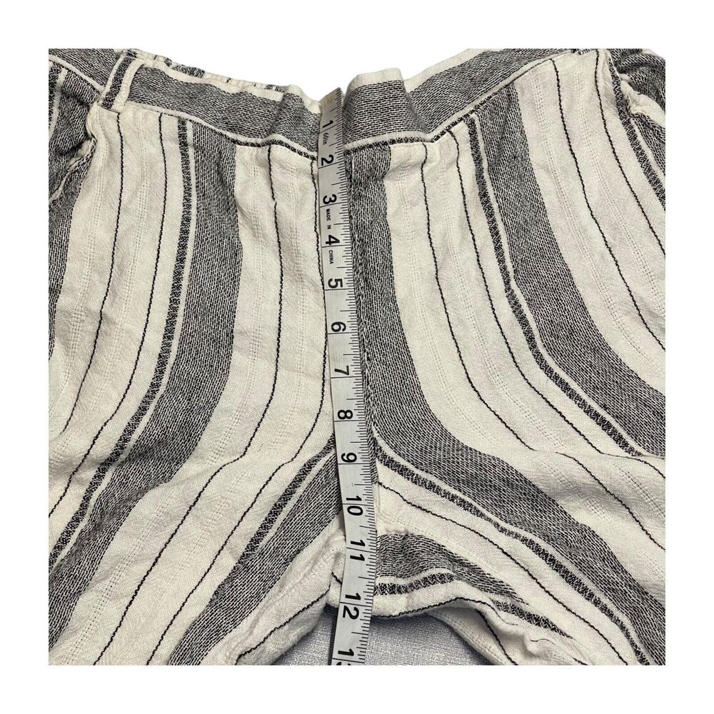 Maurices Wide Leg Pants Women's 28 Gray Ivory Striped Slash Pockets High-Rise - Picture 4 of 7